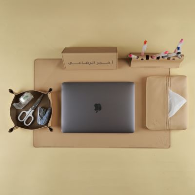 طقم مكتب جلدي لونين