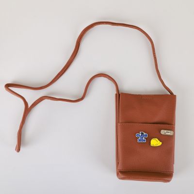 Leather Crossbody Bag With Pins