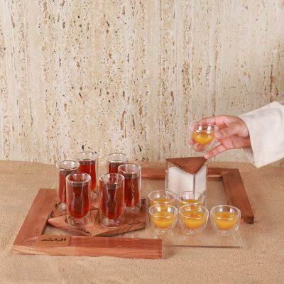 طقم الأكاسيا لضيافة الشاي و القهوة 